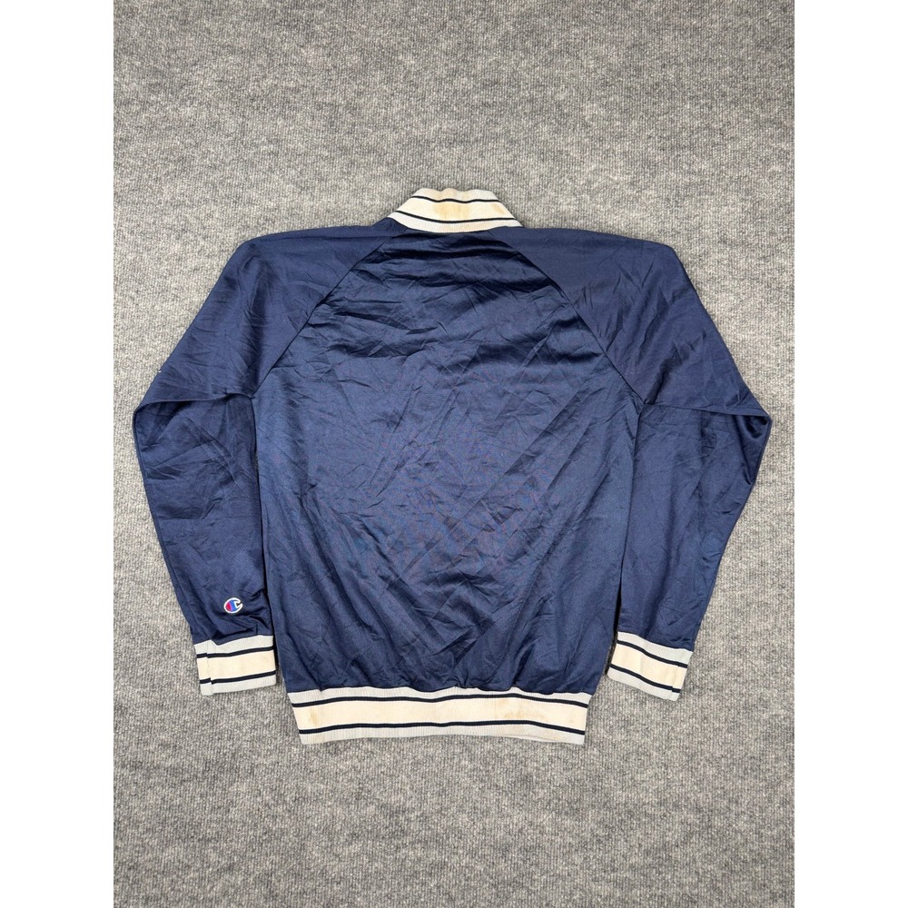 Vintage Champion USA V-Neck Pullover Windbreaker Navy White Trim Size Small 90s - Picture 2 of 16